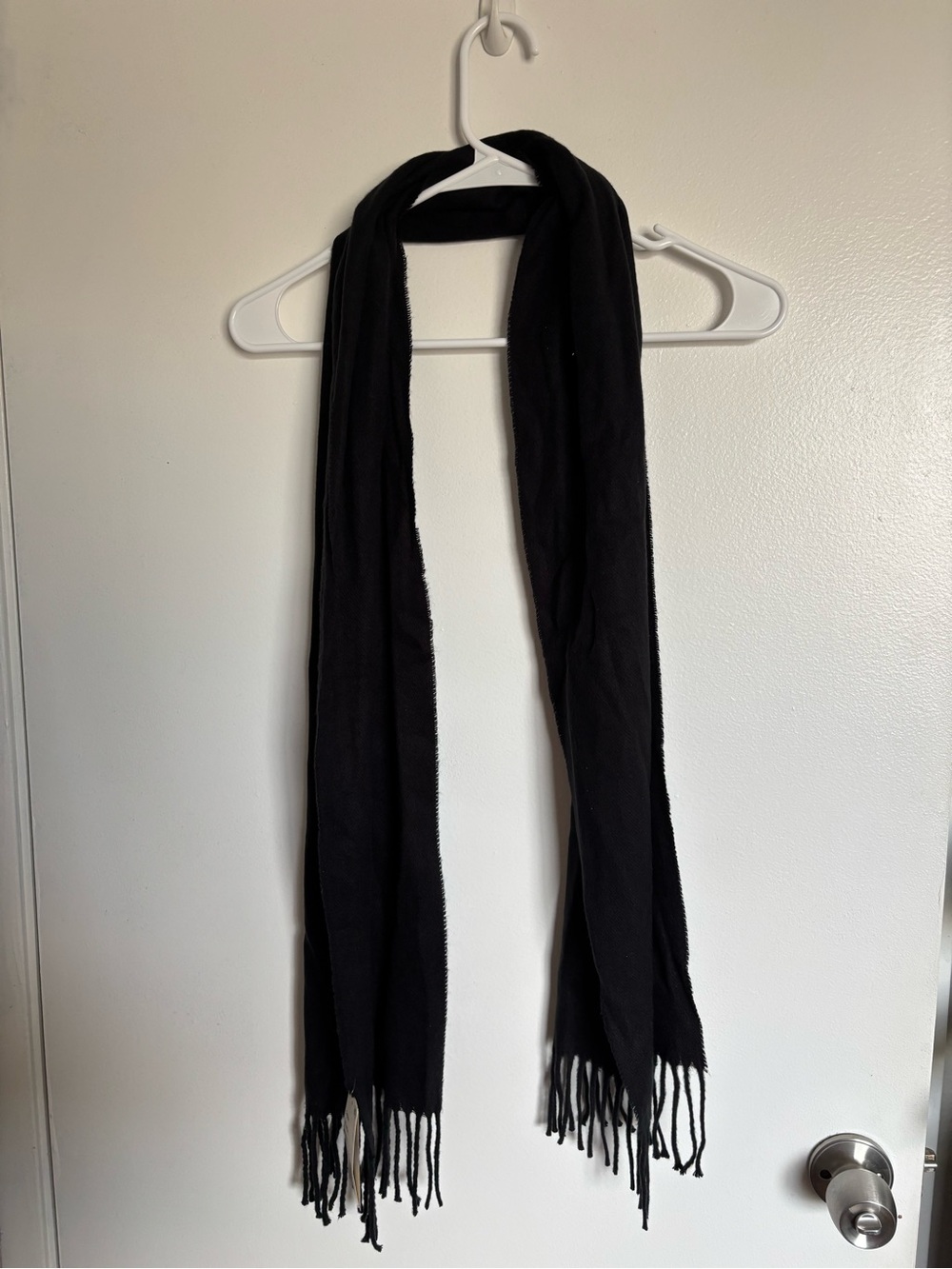 Steve Madden Black Fringe Scarf